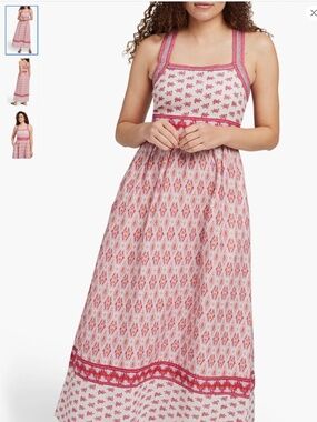 Faherty Gracie Linen Maxi Dress, size XL